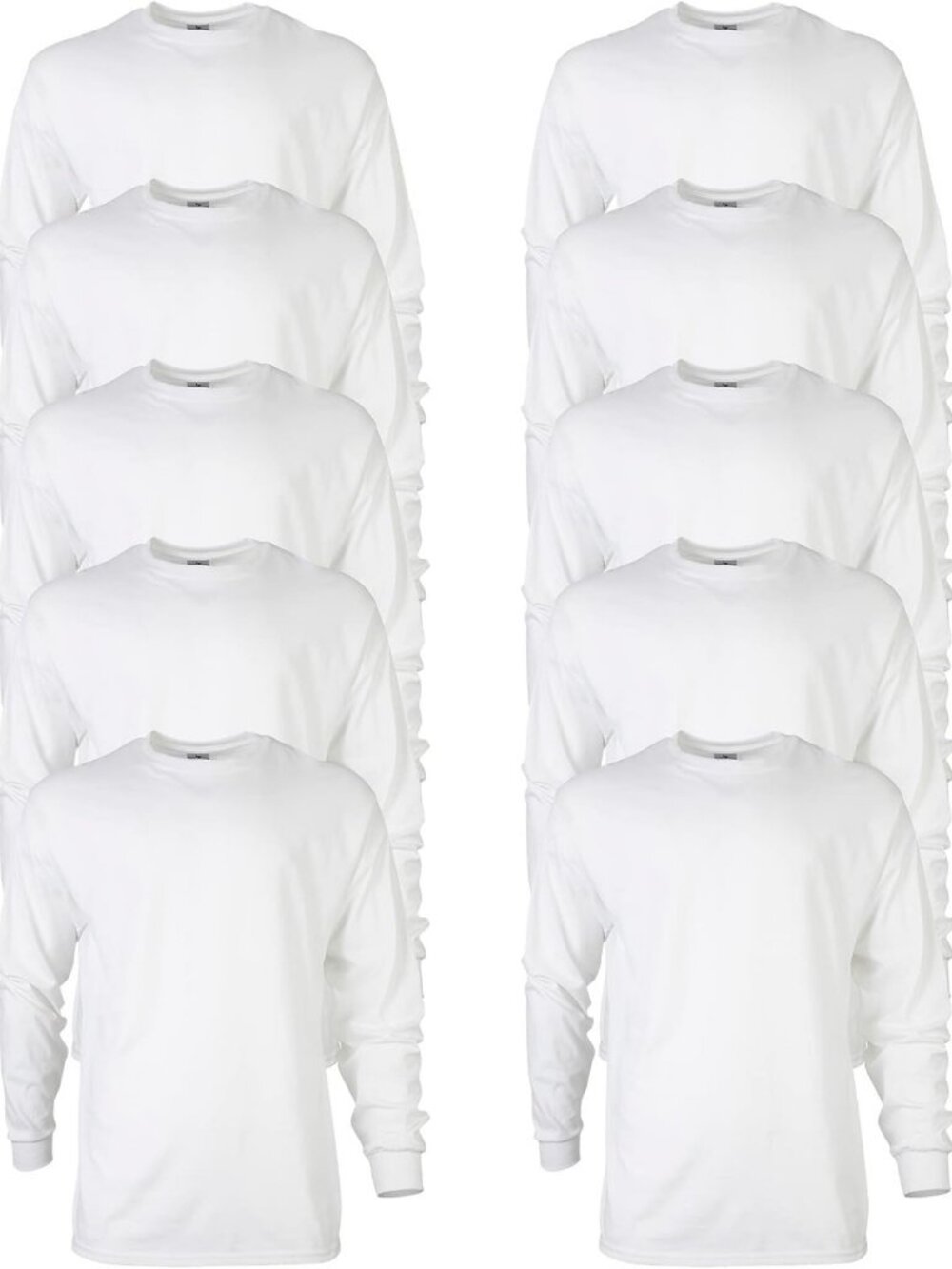 Ultra Cotton Long Sleeve T-Shirt Multipack for Men & Women - Soft, Comfortable